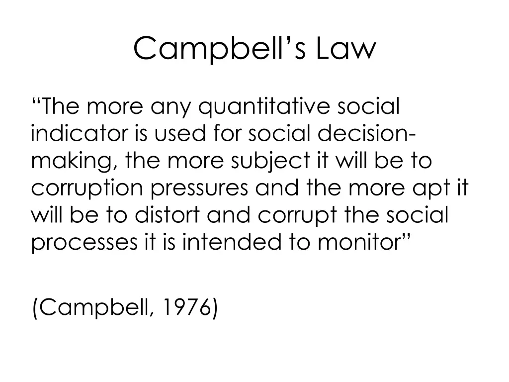 campbell s law