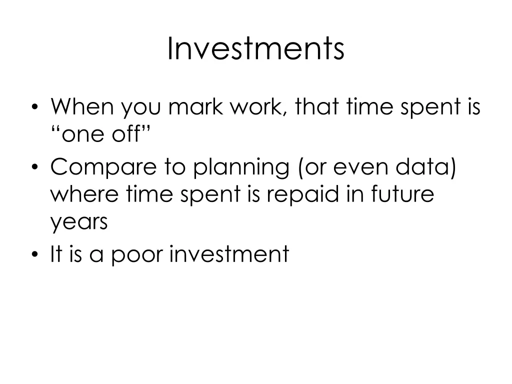investments