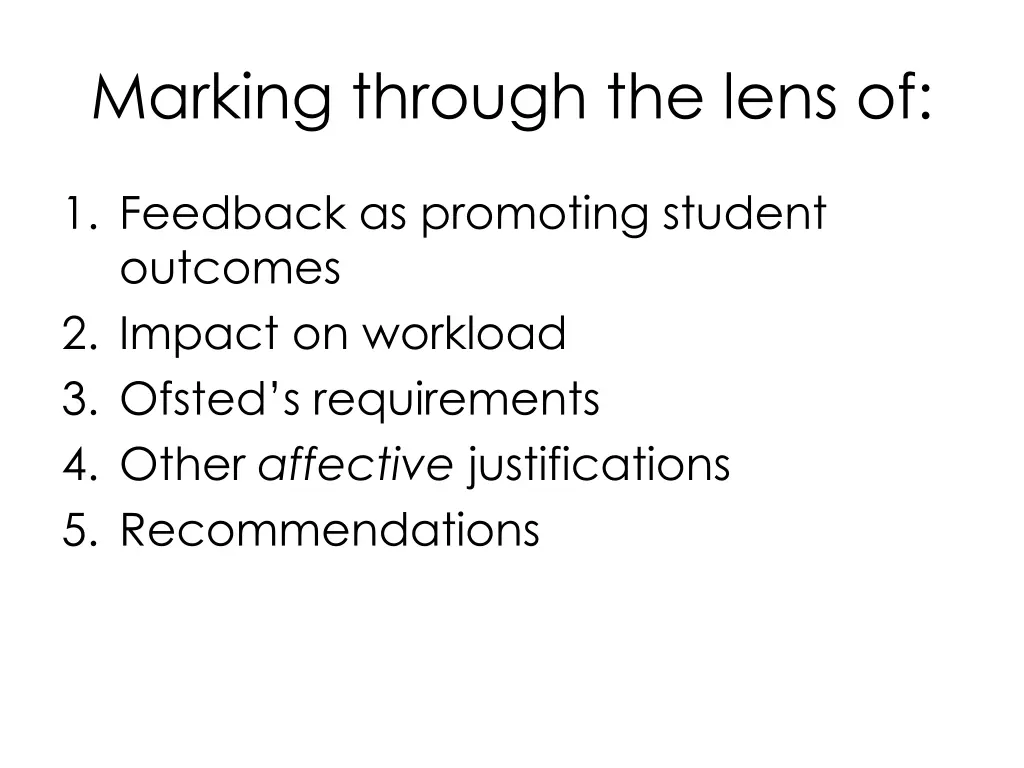marking through the lens of