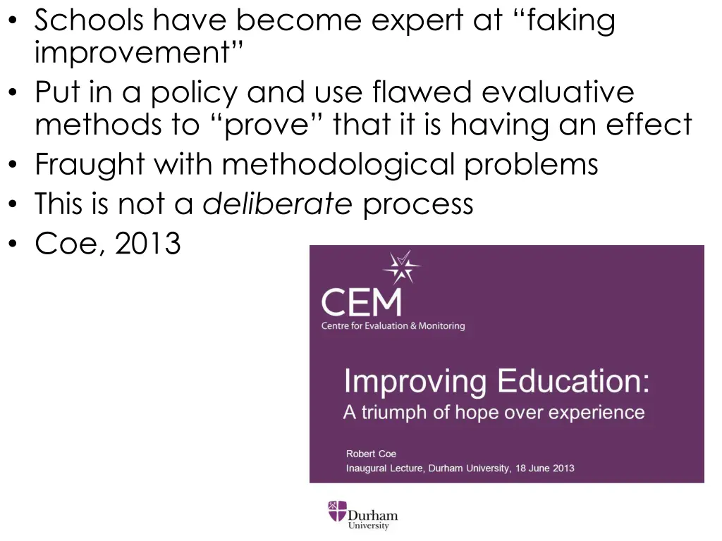schools have become expert at faking improvement