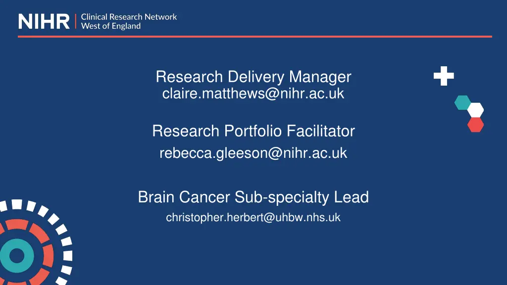 research delivery manager claire matthews@nihr