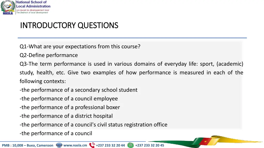 introductory questions introductory questions