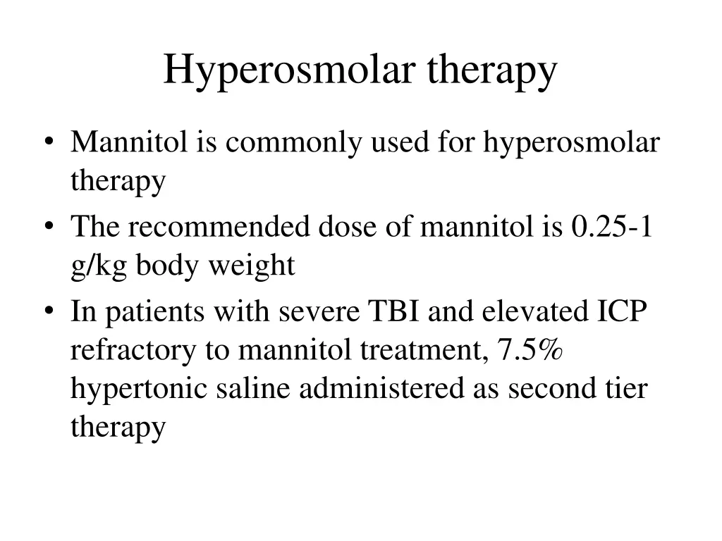 hyperosmolar therapy
