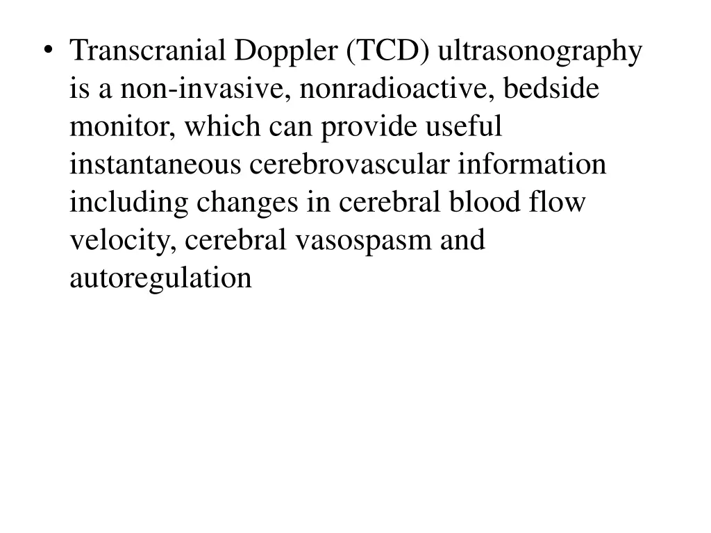transcranial doppler tcd ultrasonography
