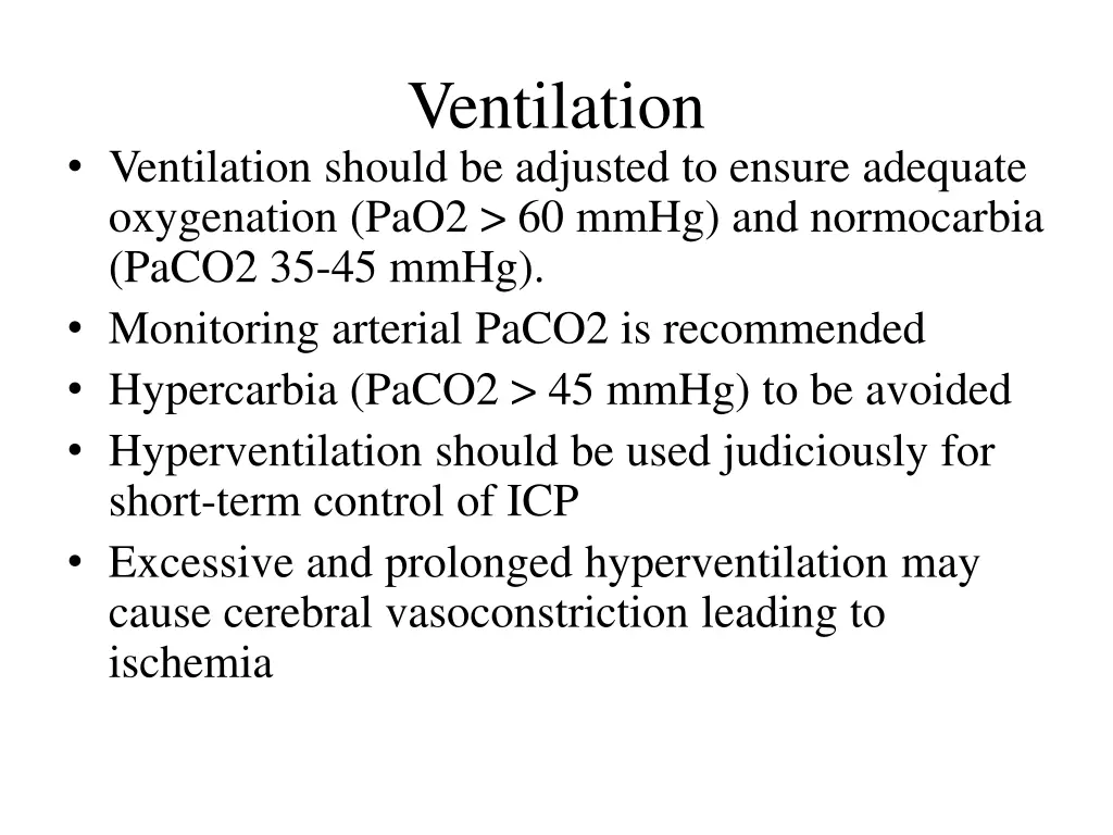 ventilation