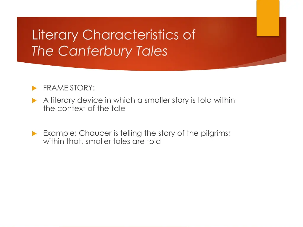 literary characteristics of the canterbury tales