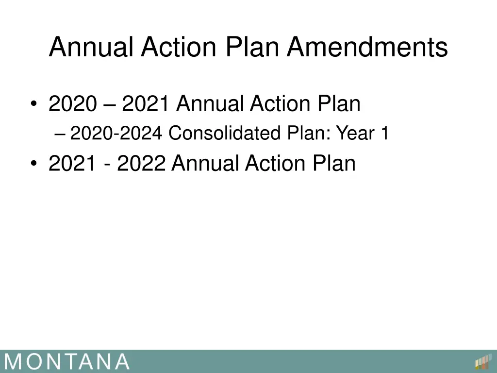 annual action plan amendments