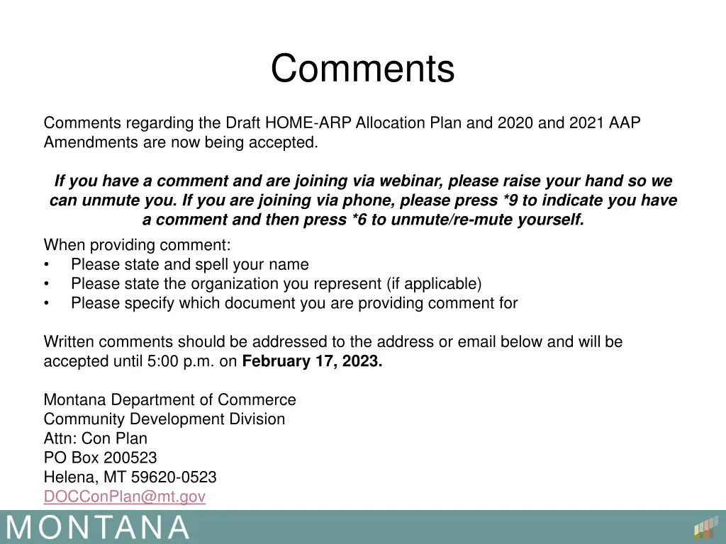 comments