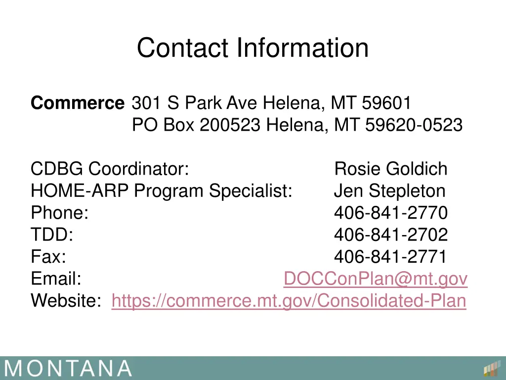 contact information