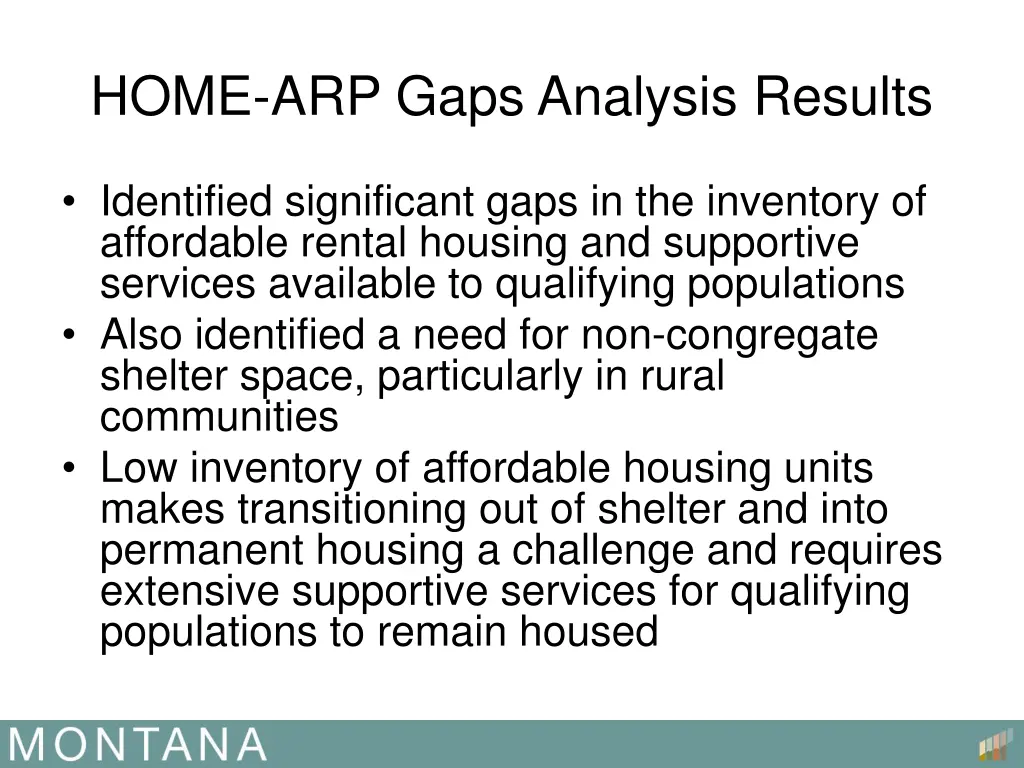 home arp gaps analysis results