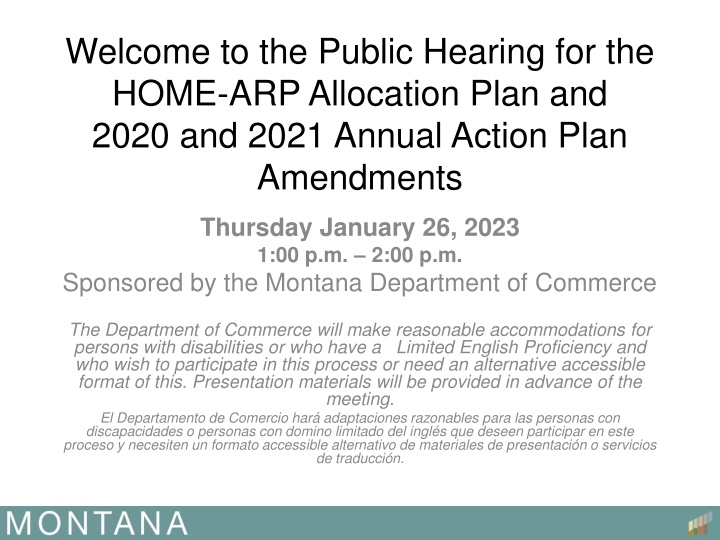 welcome to the public hearing for the home