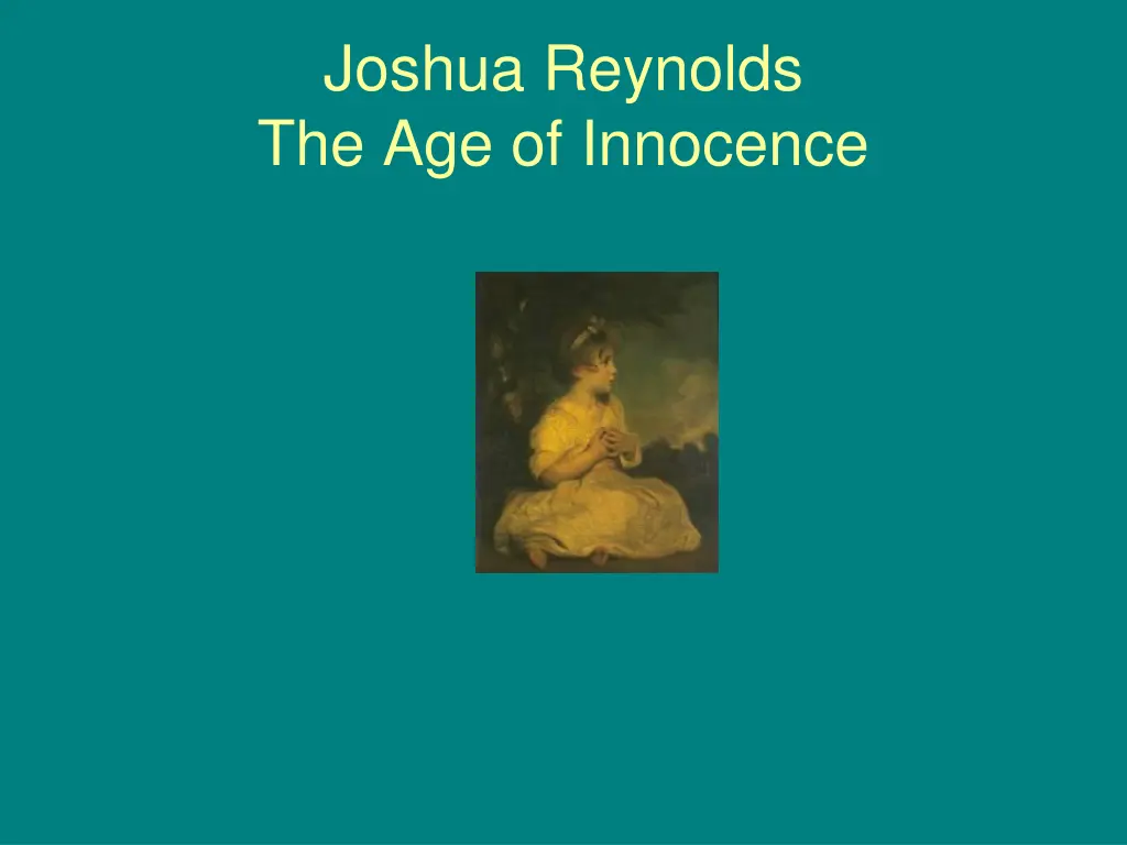 joshua reynolds the age of innocence
