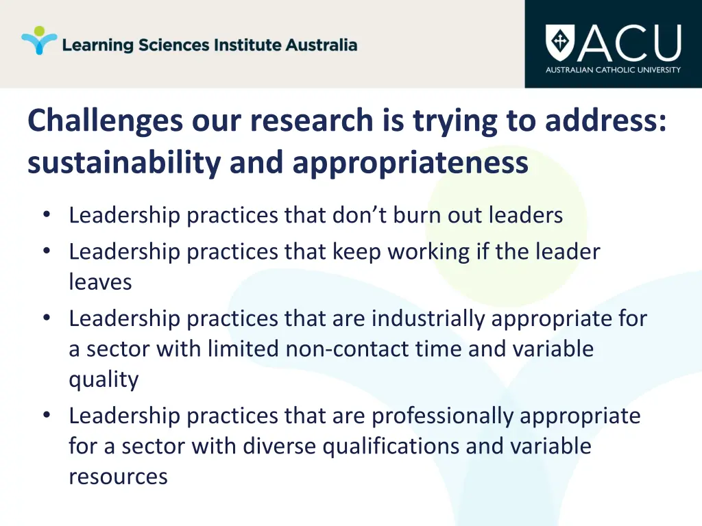 challenges our research is trying to address