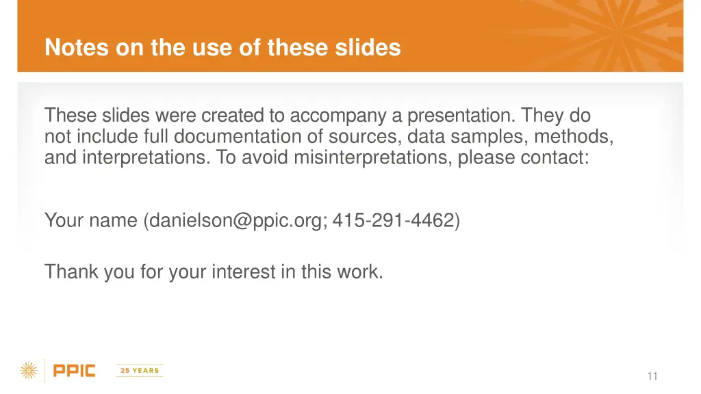 notes on the use of these slides