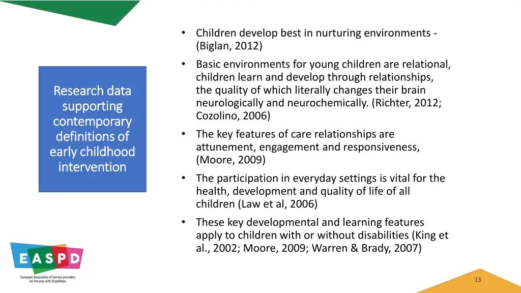 children develop best in nurturing environments