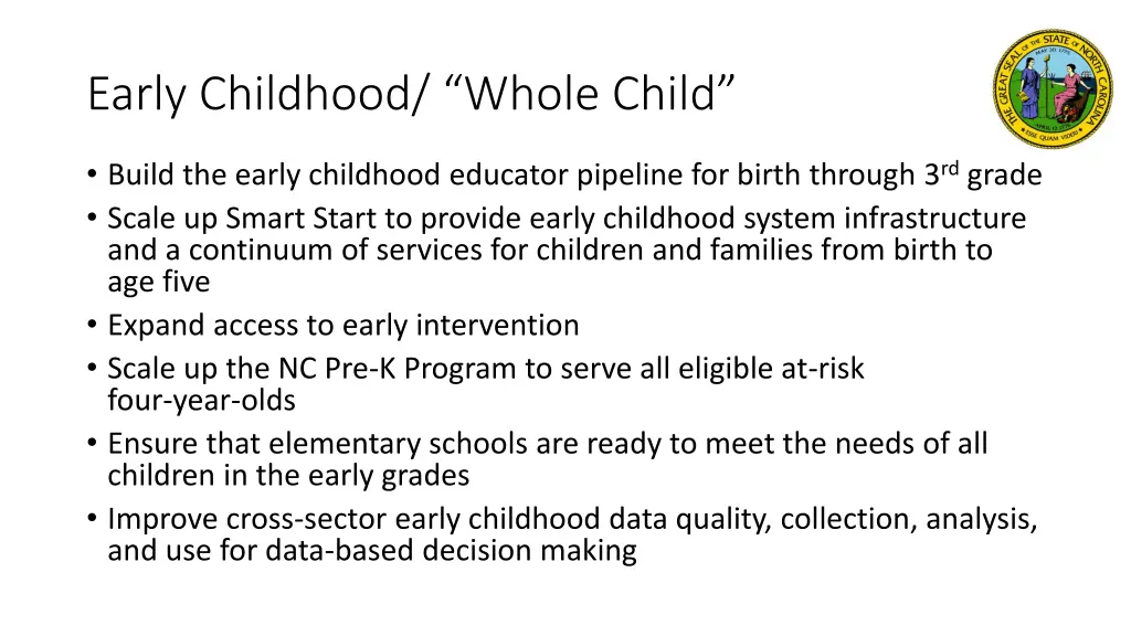 early childhood whole child