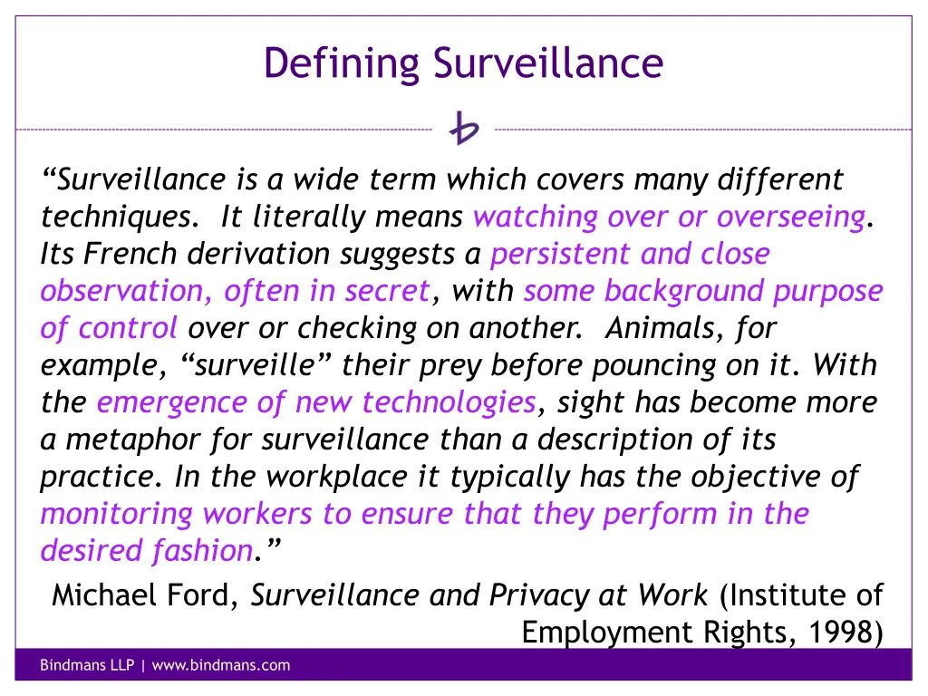 defining surveillance