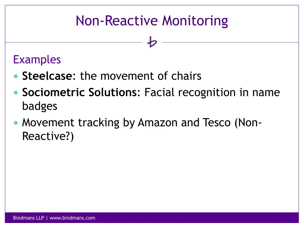 non reactive monitoring