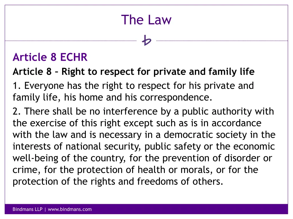 the law