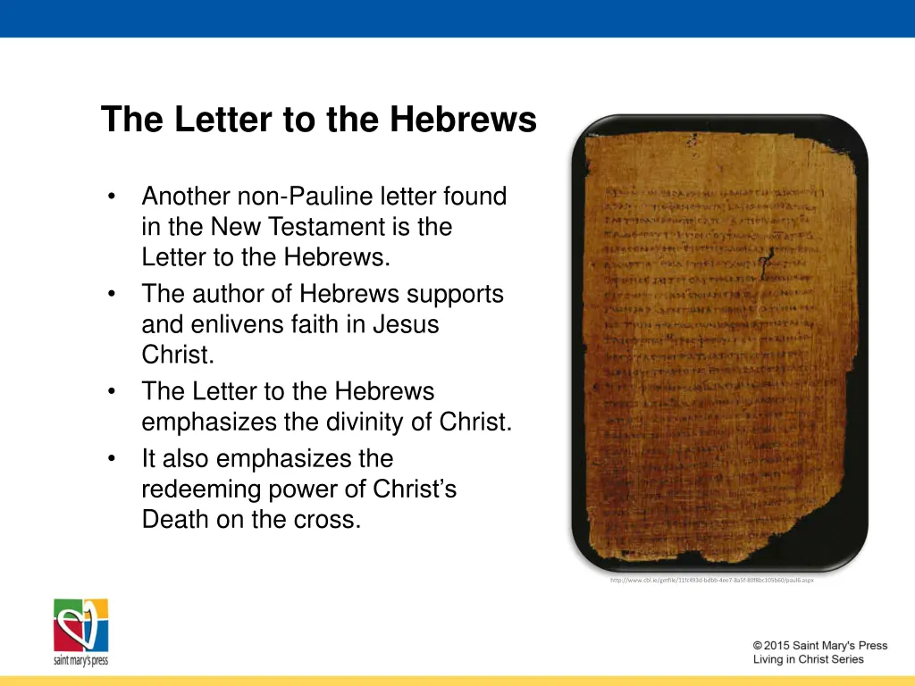 the letter to the hebrews