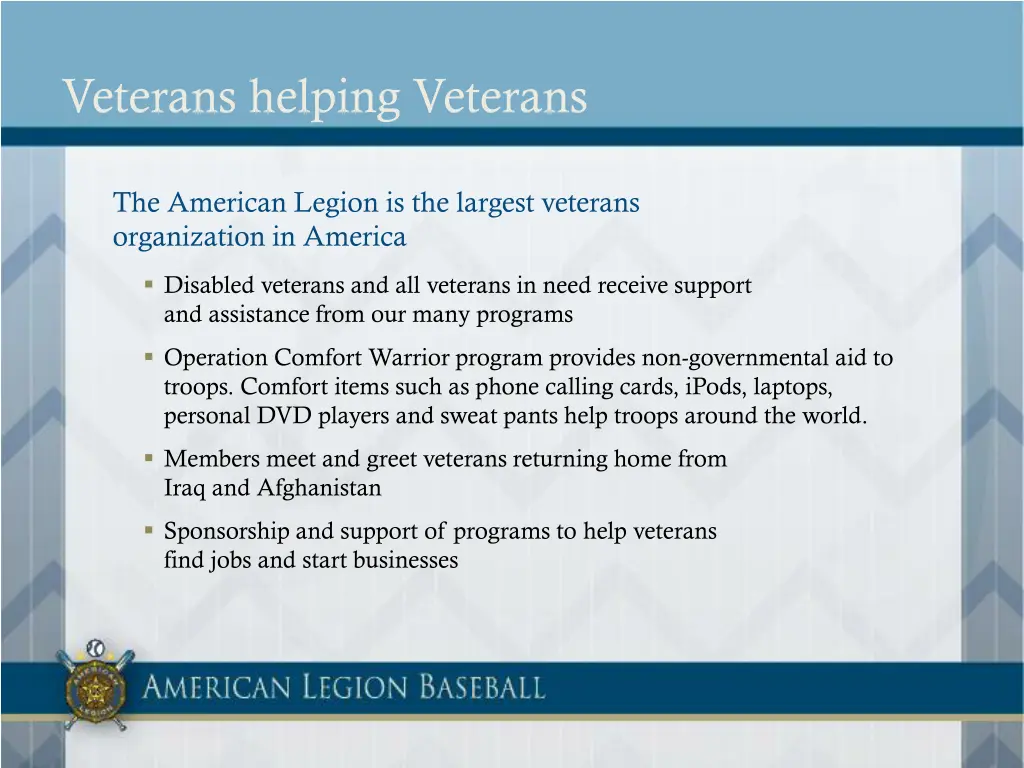 veterans helping veterans