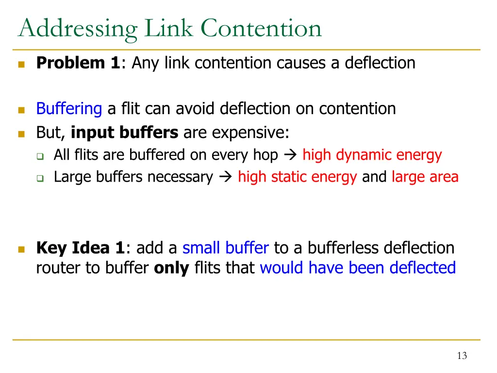 addressing link contention