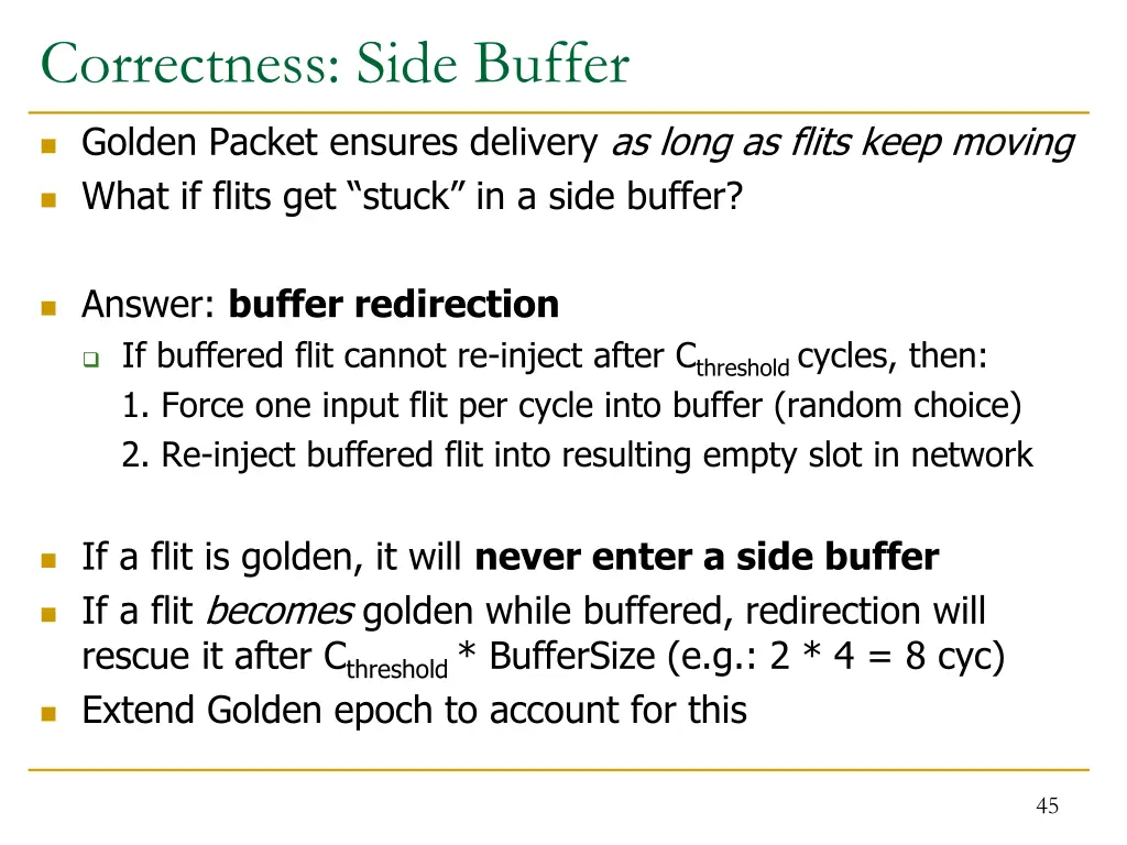 correctness side buffer