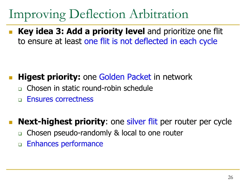improving deflection arbitration 1