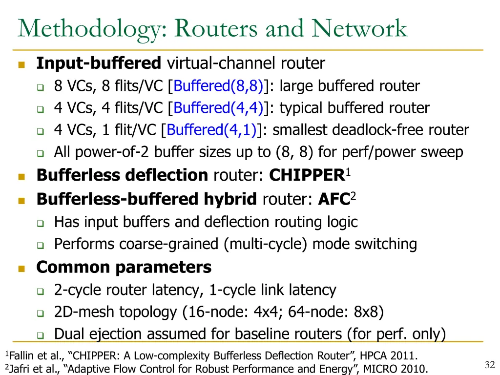 methodology routers and network