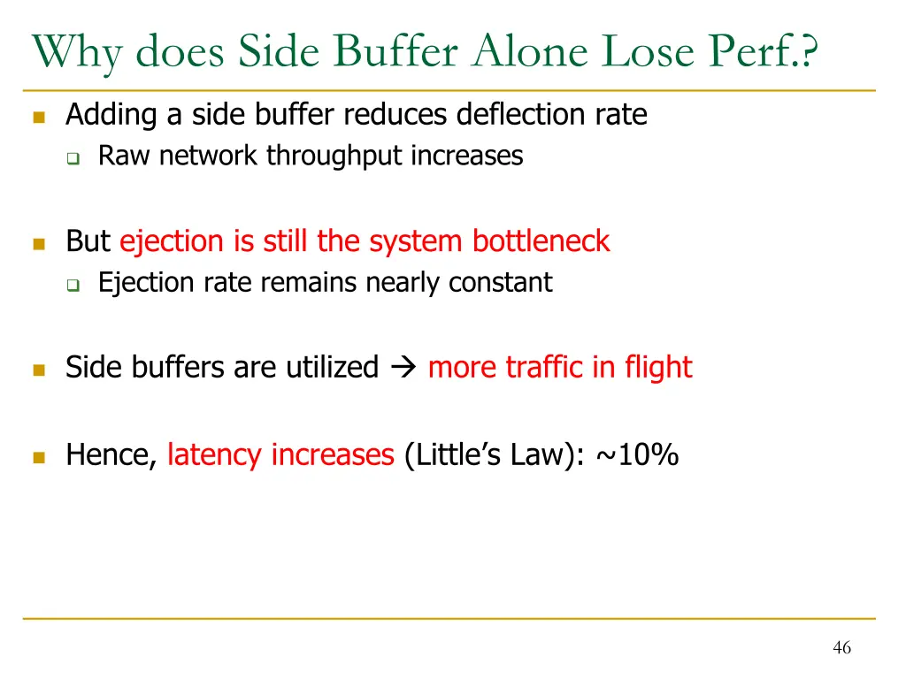 why does side buffer alone lose perf