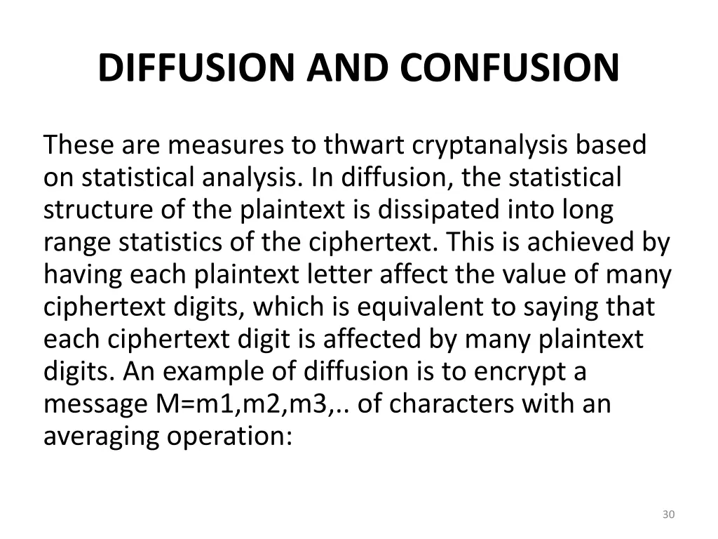 diffusion and confusion