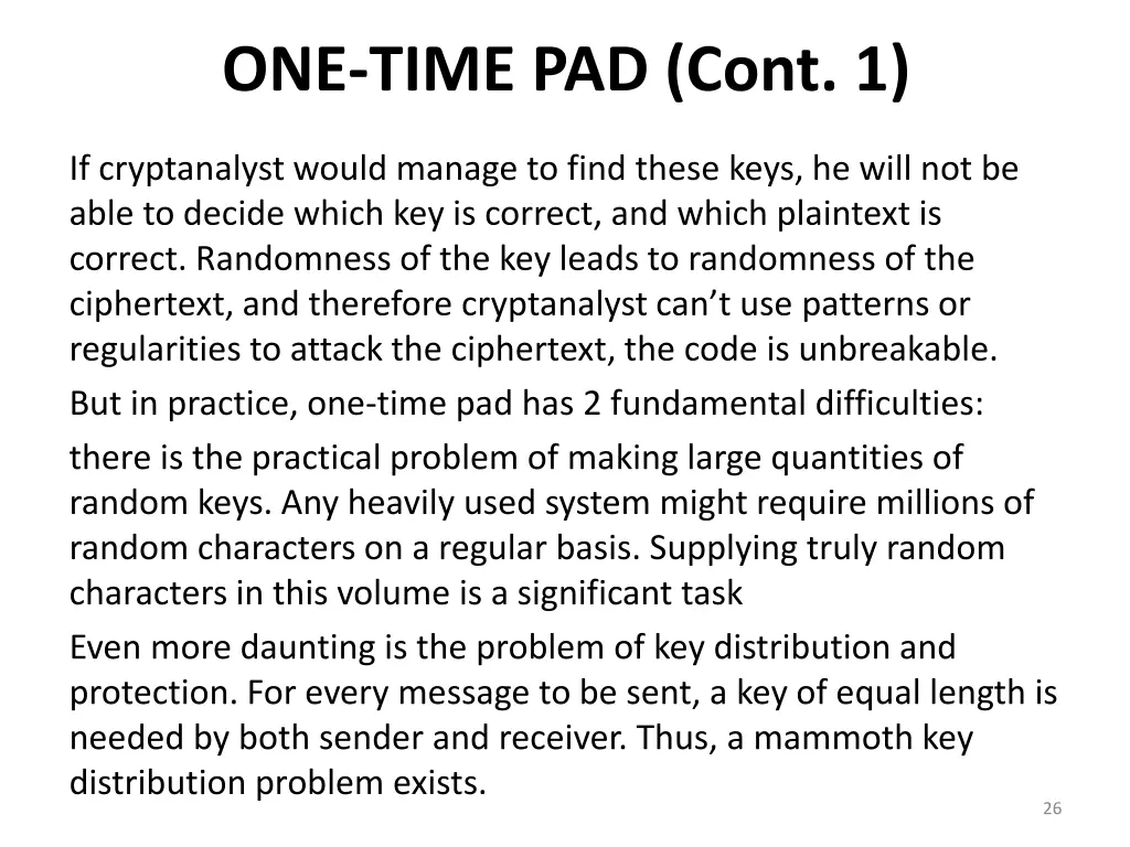 one time pad cont 1