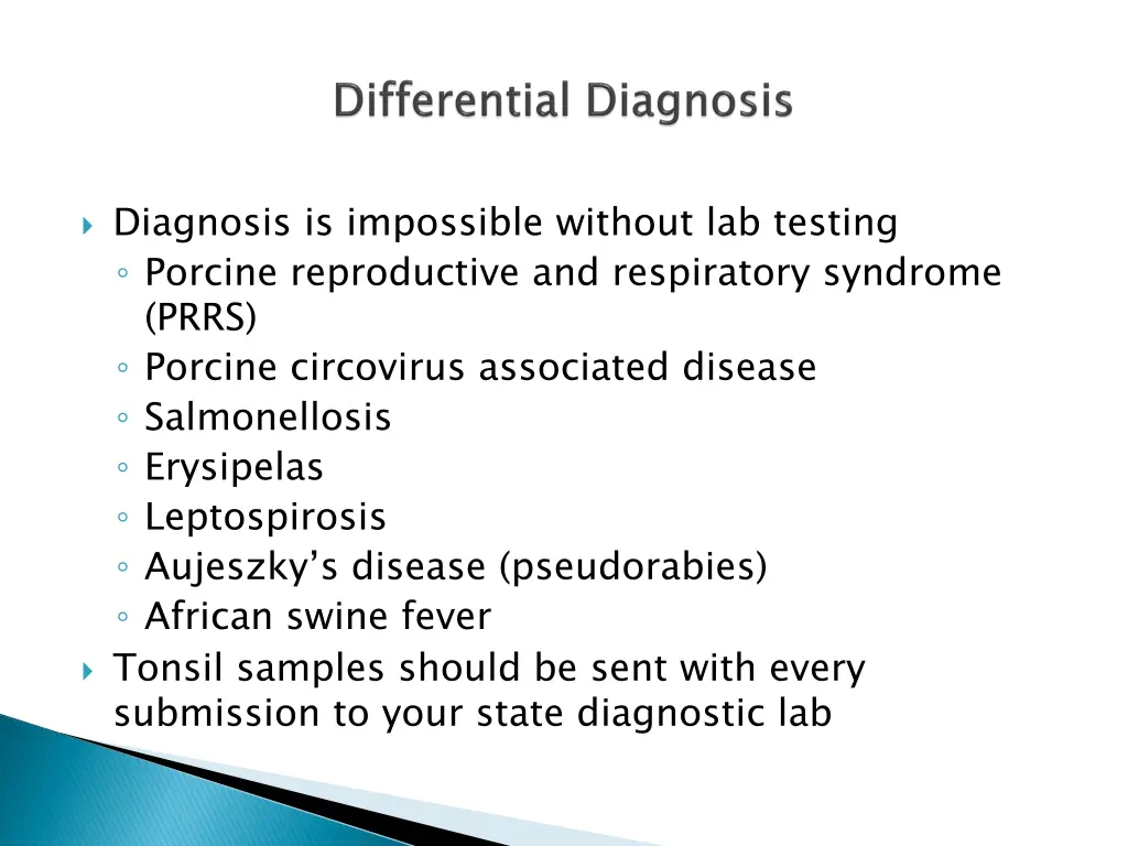 diagnosis is impossible without lab testing