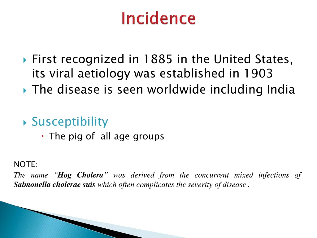 first recognized in 1885 in the united states
