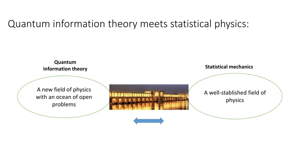 quantum information theory meets statistical
