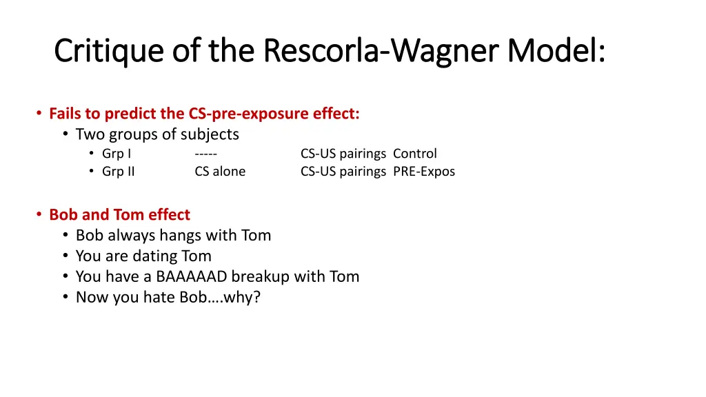 critique of the rescorla critique of the rescorla