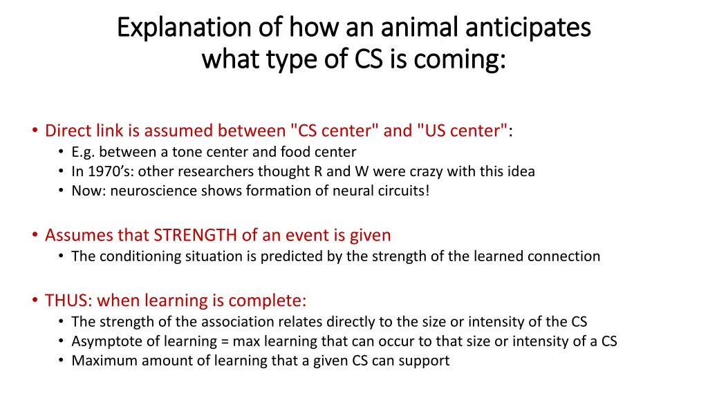 explanation of how an animal anticipates