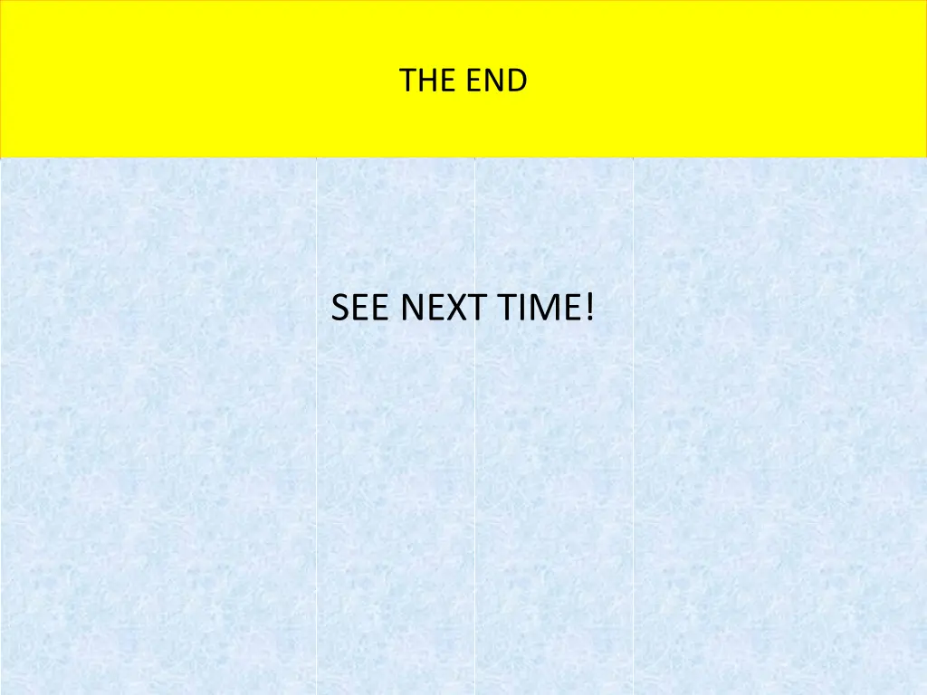 the end