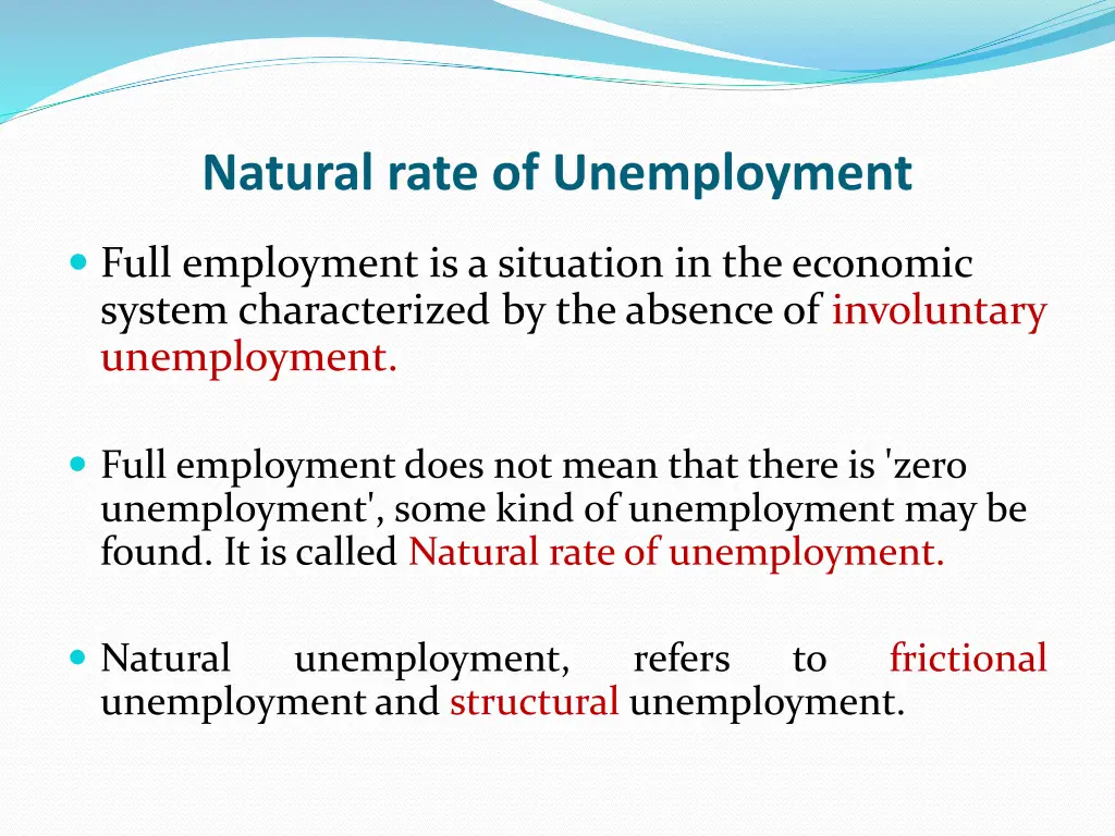 natural rate of unemployment