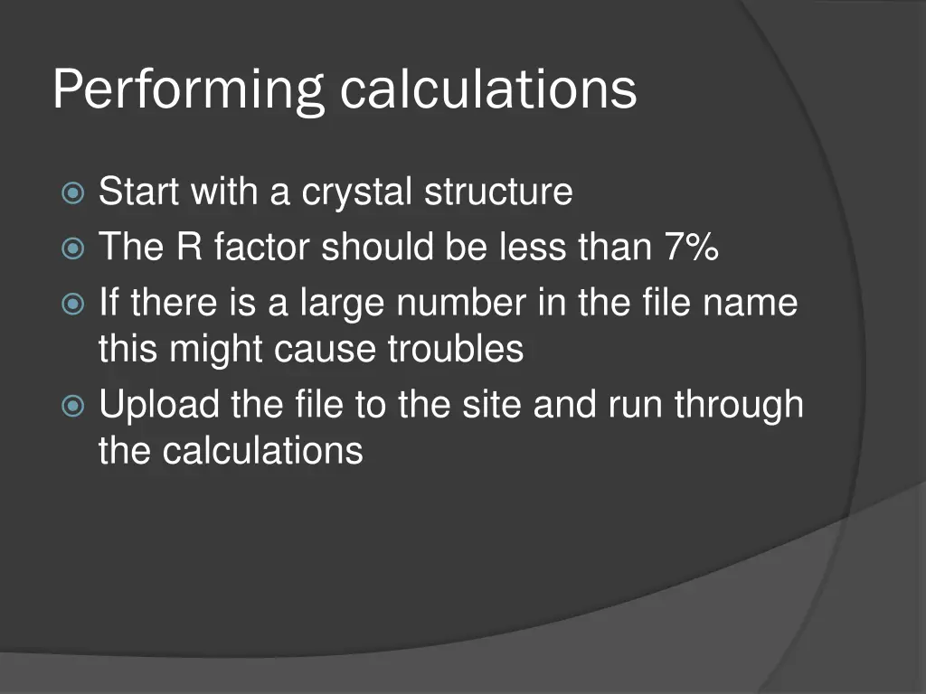 performing calculations