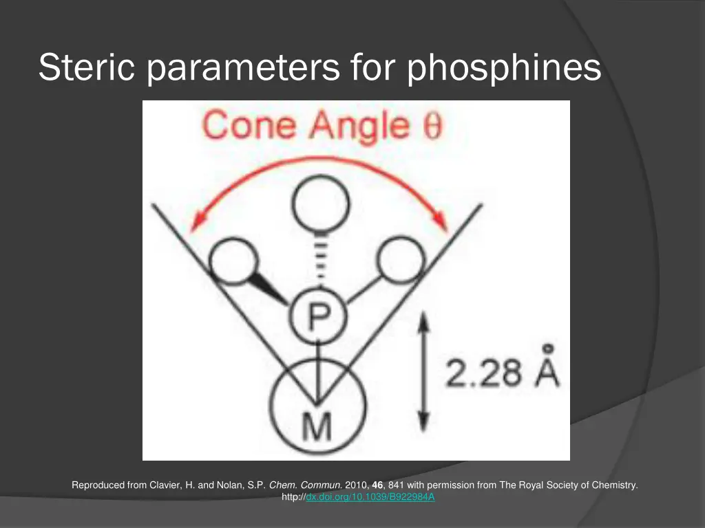 steric parameters for phosphines