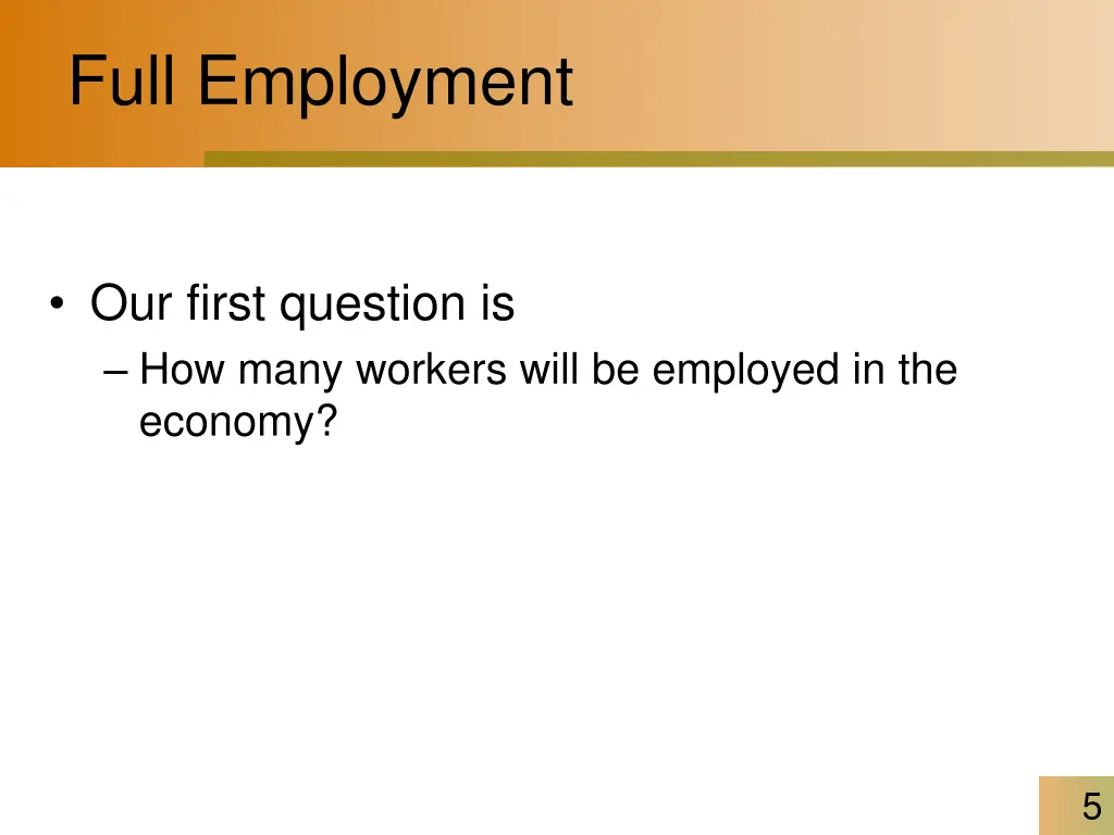 full employment