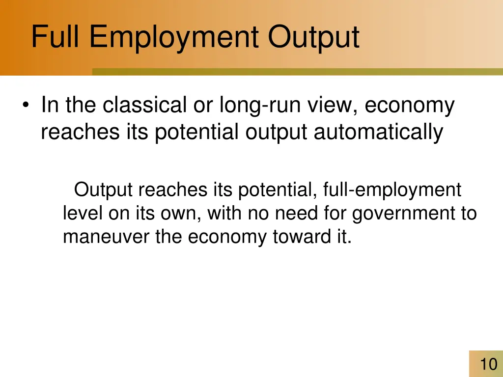 full employment output