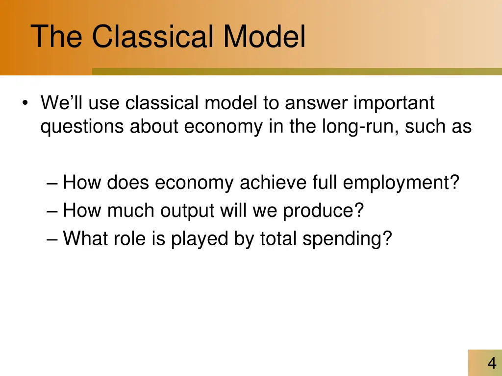 the classical model