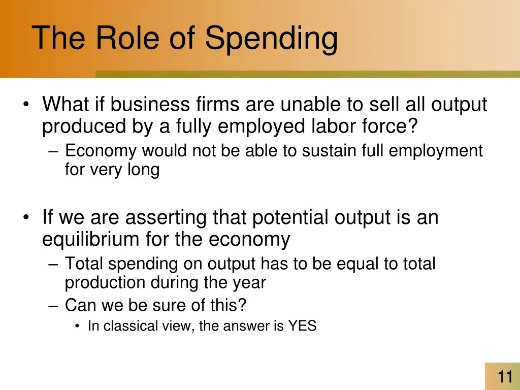 the role of spending