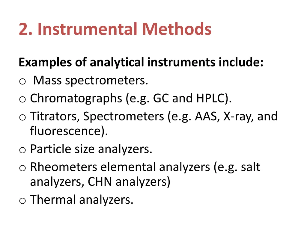 2 instrumental methods