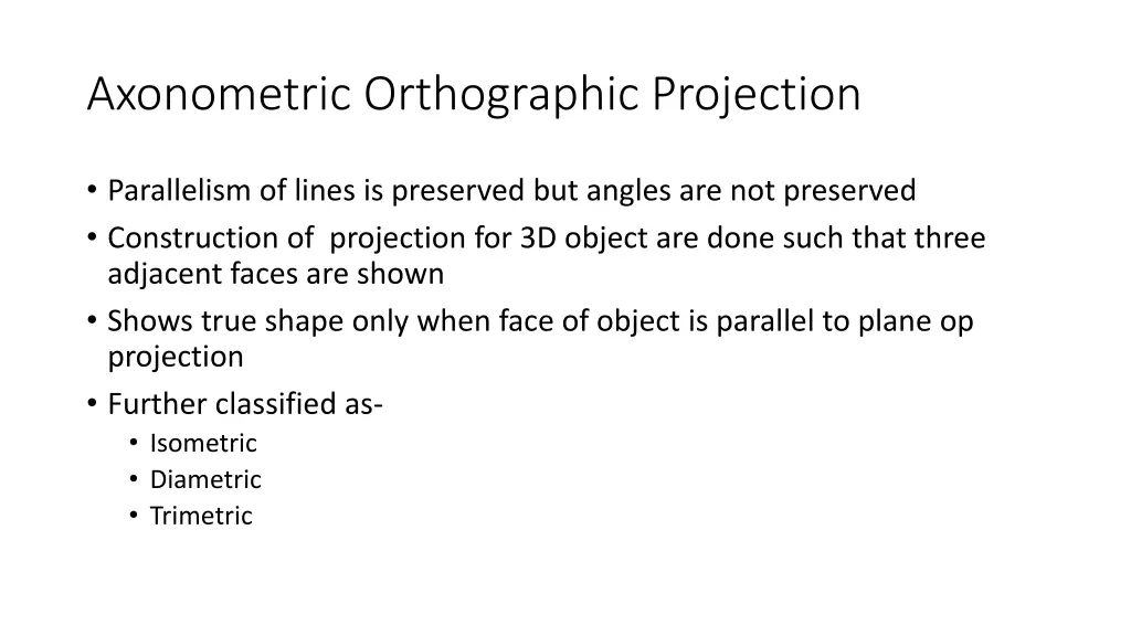 axonometric orthographic projection