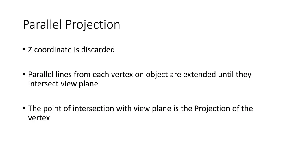 parallel projection