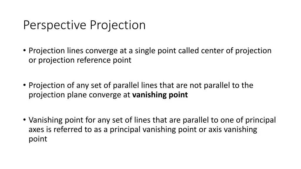 perspective projection 2