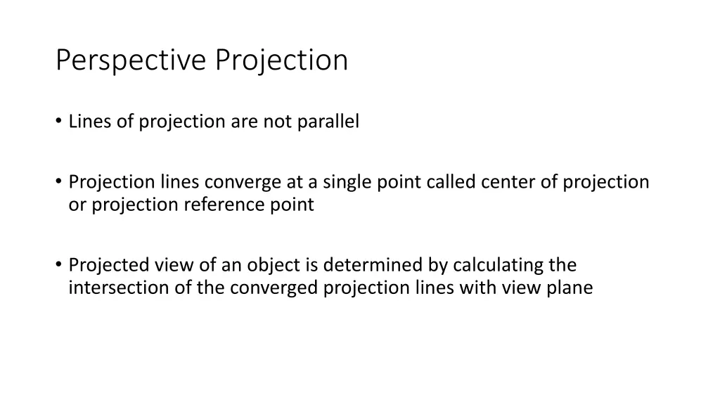 perspective projection